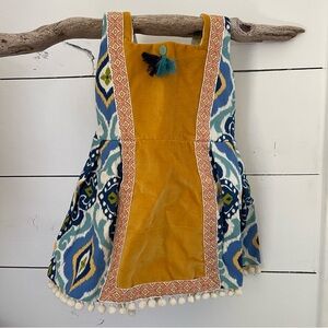 Handmade little girls 2-3 dress - couture - lined - ikat